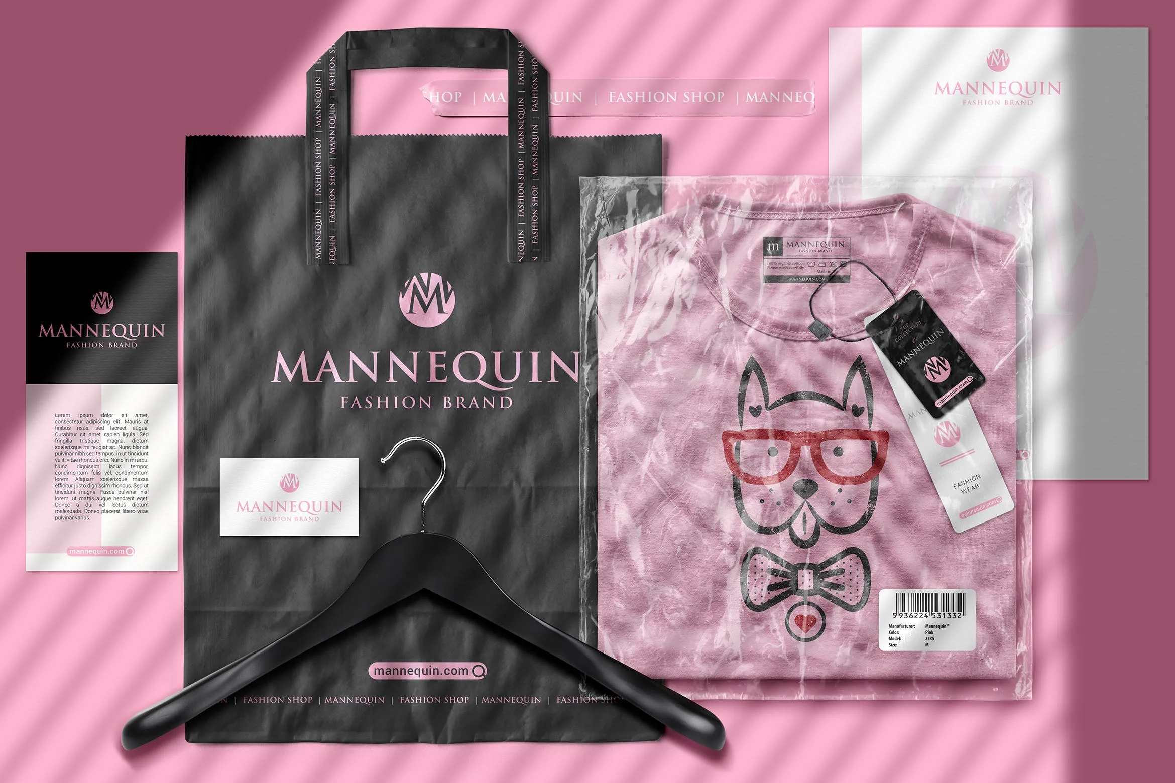 品牌T恤Logo设计效果图预览样机像素设计精选 Packaged T-Shirt Scene  Mockup