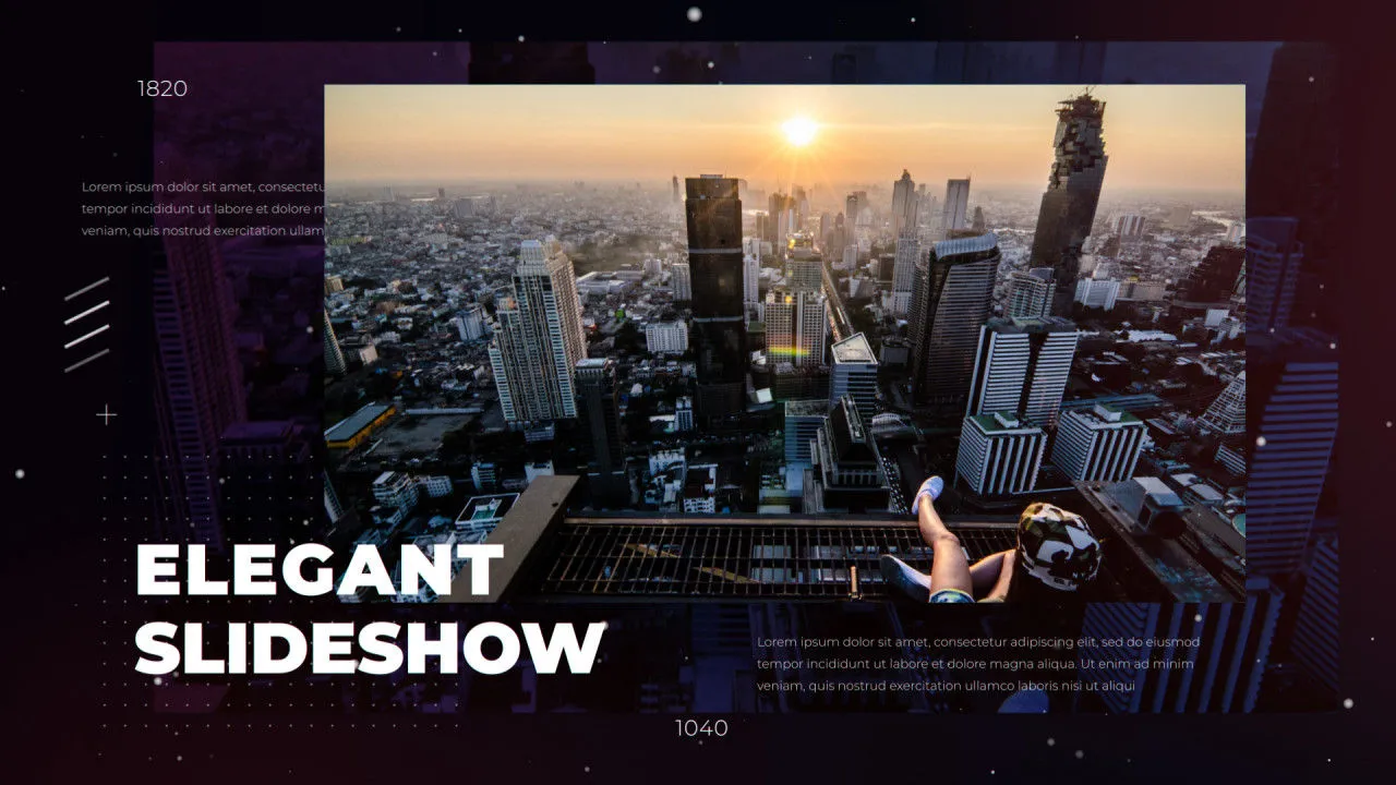 优雅简洁的图文幻灯片展示像素设计精选AE模板