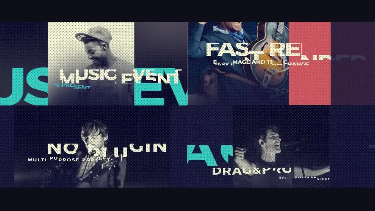 现代时尚的音乐动画像素设计精选AE模板