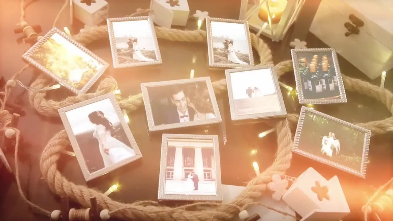 柔和光线和平滑的过渡的浪漫相框像素设计精选AE模板