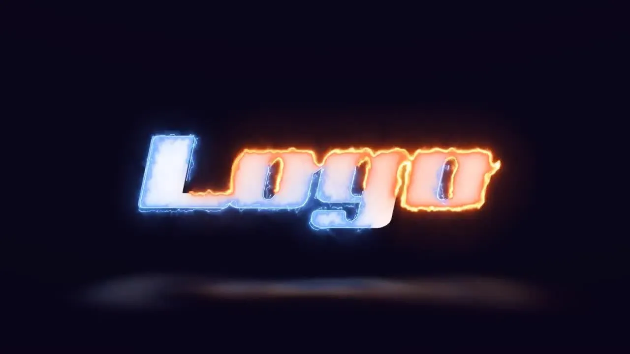 燃烧的火焰能源效果Logo AE燃烧的火焰