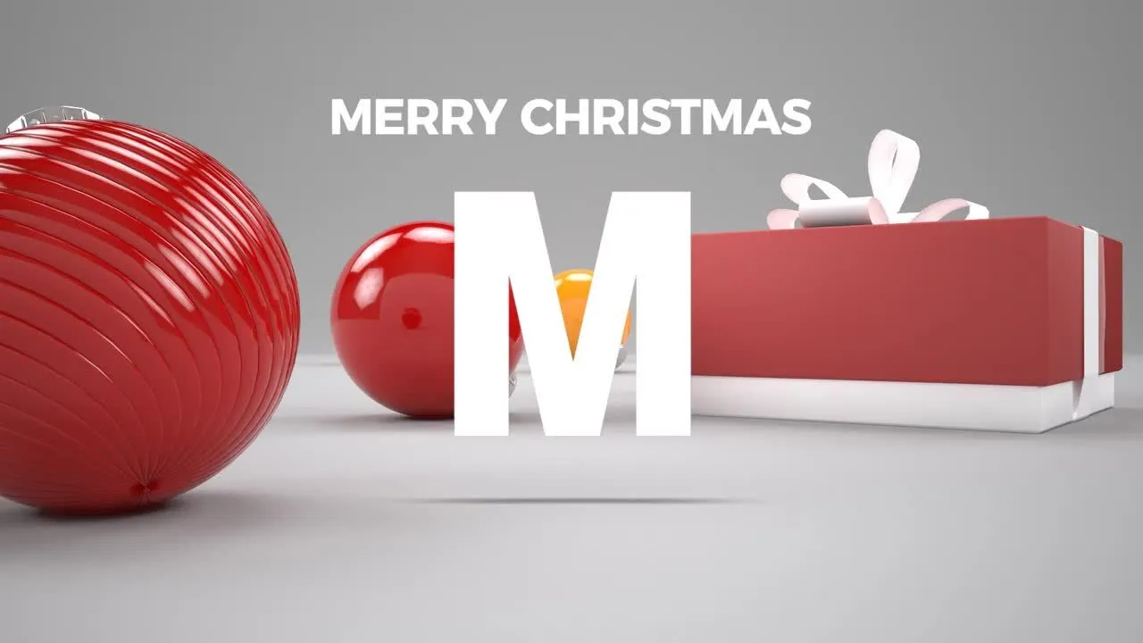 动画3D圣诞节场景标志像素设计精选AE模板