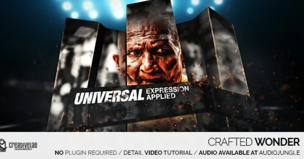 旋转3D立体柱状视频墙特效开场像素设计精选AE模板 Crafted Wonder