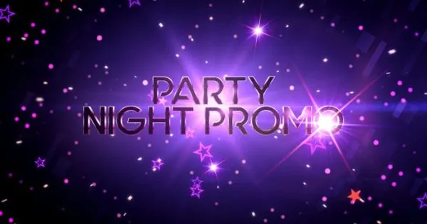 星光闪闪动画特效晚会派对开场视频像素设计精选AE模板 Party Night Promo