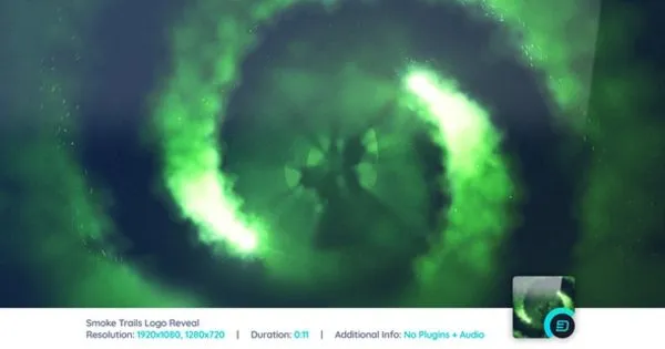火球相撞烟雾特效Logo演示像素设计精选AE模板 Smoke Trails Logo Reveal