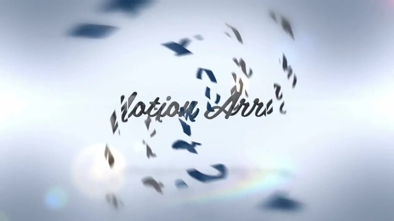 超现代的飞入动画徽标展示像素设计精选AE模板