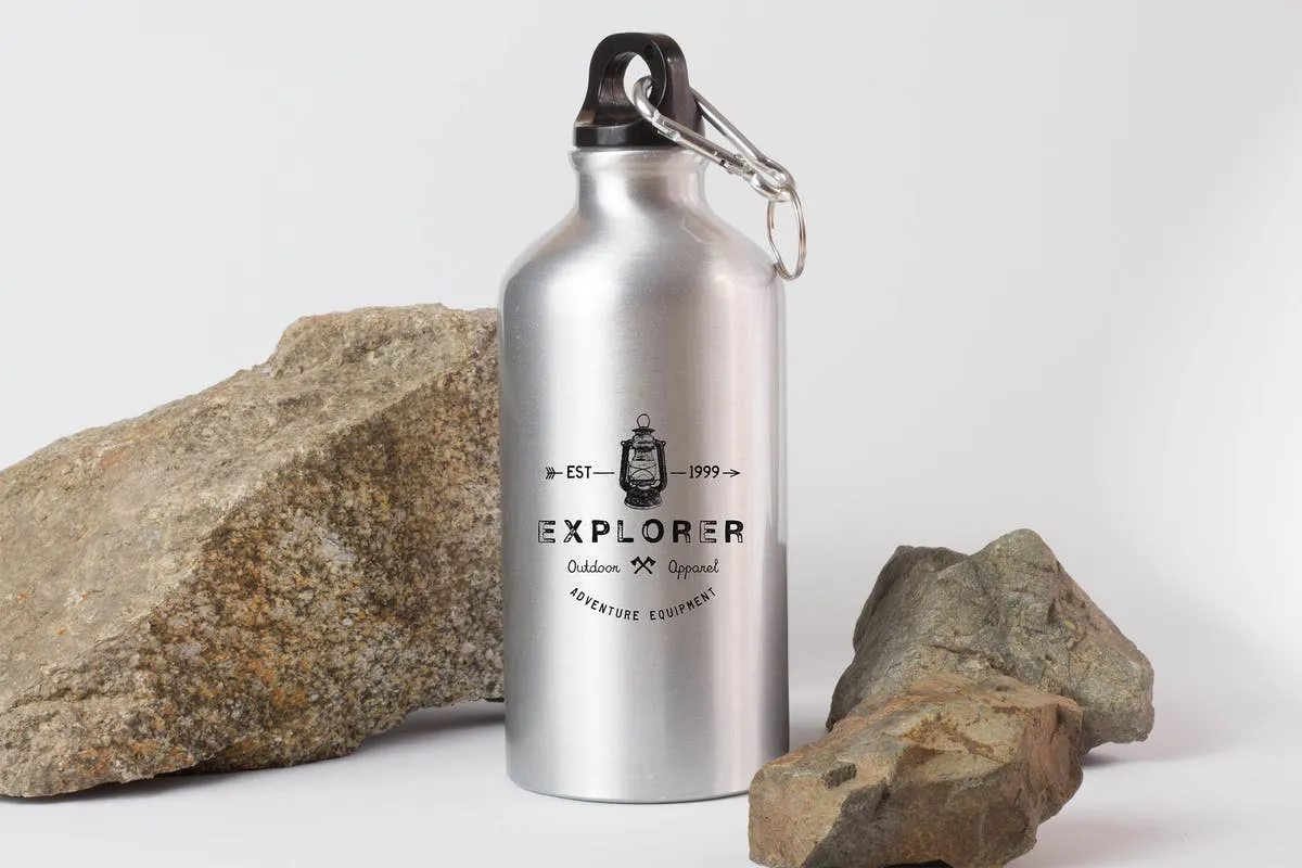 钢本色运动水杯样机展示模板 Sport Bottle Mock Up