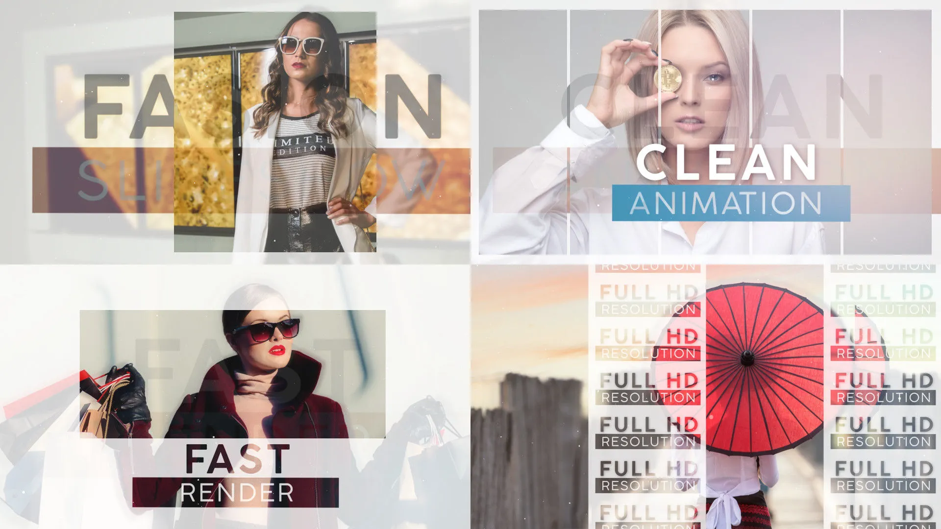 时尚幻灯片开幕式动画像素设计精选AE模板