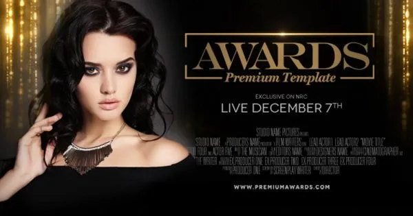 电视电影提名/年会颁奖典礼开场视频像素设计精选AE模板 Awards Package