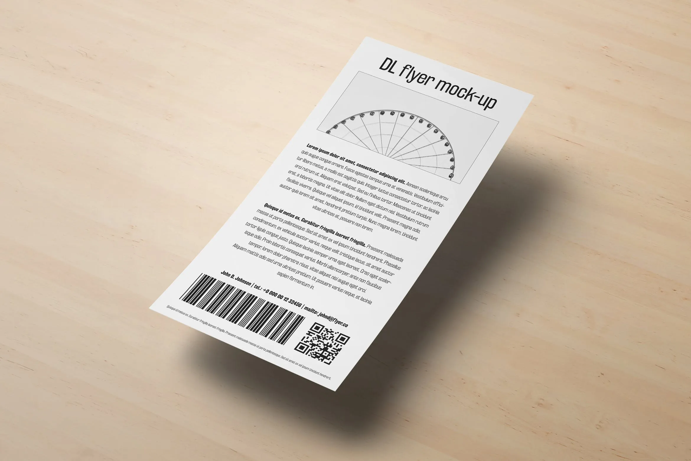 DL传单设计效果图样机像素设计精选模板 DL Flyer Mock-Up