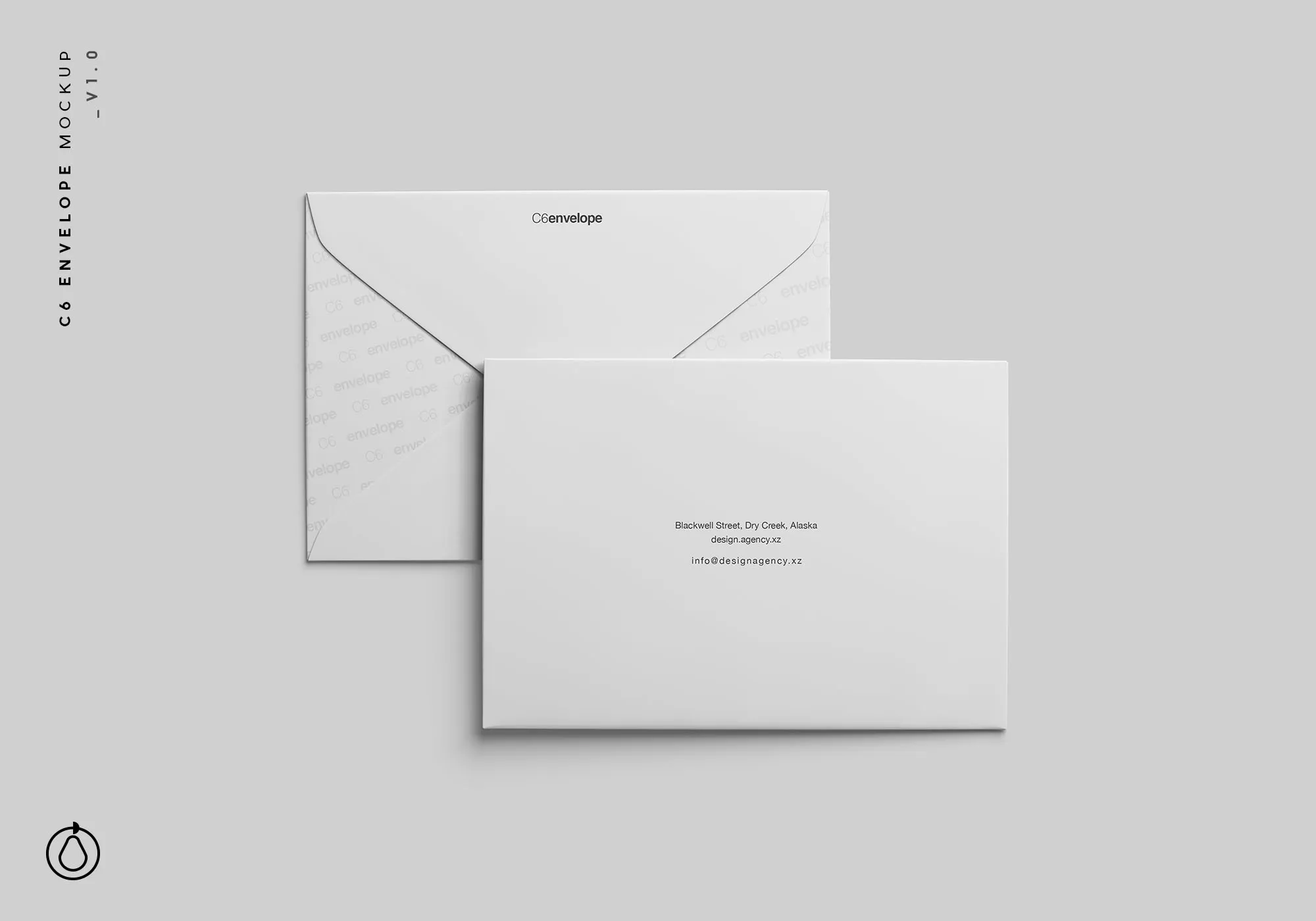 C6信封外观设计样机模板 C6 Envelope Mockup