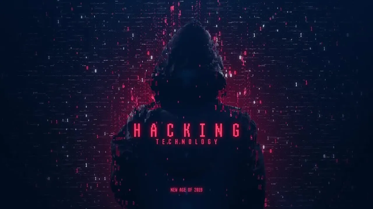 科技炫酷的黑客编码logo展示像素设计精选AE模板