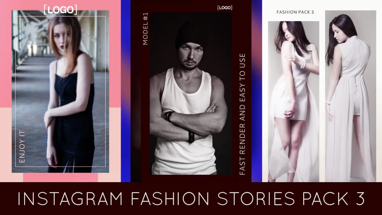Instagram时尚故事包3像素设计精选AE模板