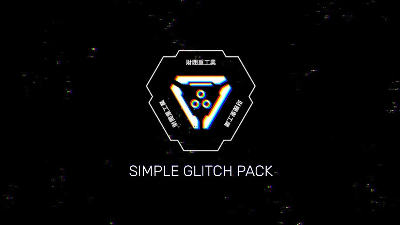 简单故障效果动画像素设计精选AE模板