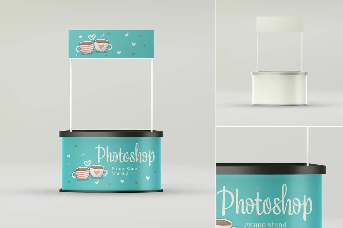 广告活动/食品摊位设计样机模板 Promo Stand Mockup