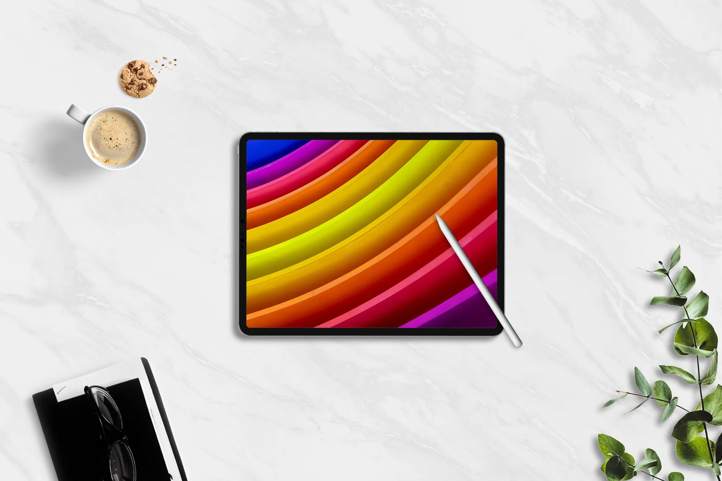 黑色外观平板电脑屏幕演示像素设计精选样机模板 Tablet Mockups