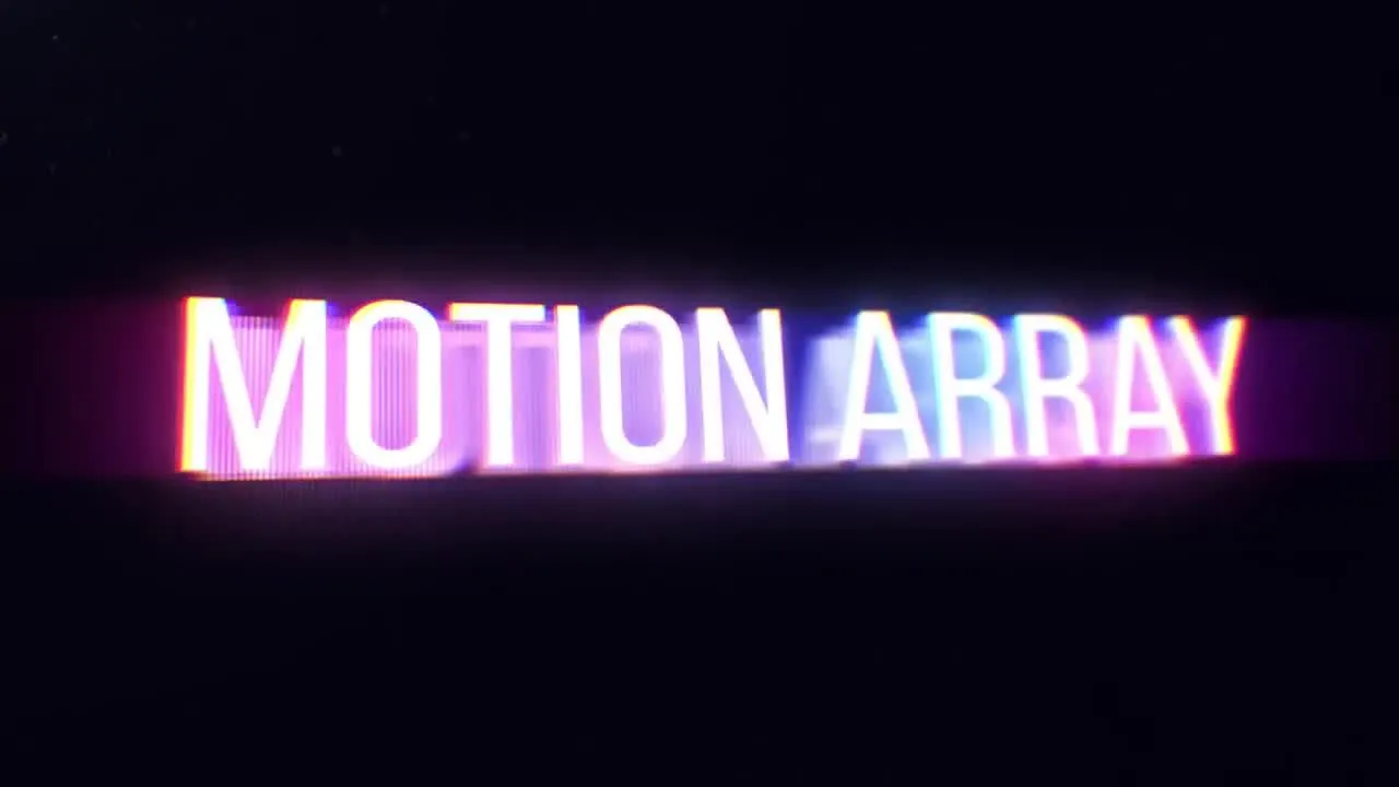 故障扭曲效果的动画徽标展示像素设计精选AE模板