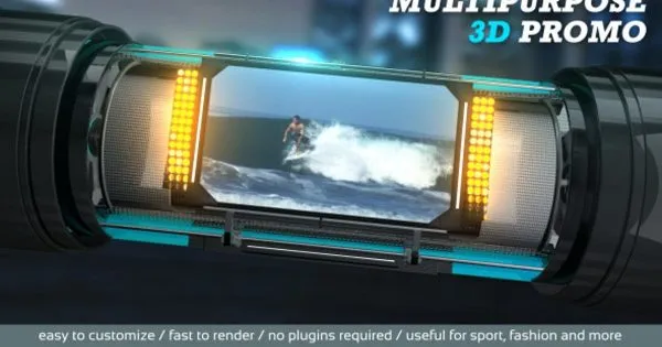 多用途3D宣传片特效像素设计精选AE模板 Multipurpose 3D Promo