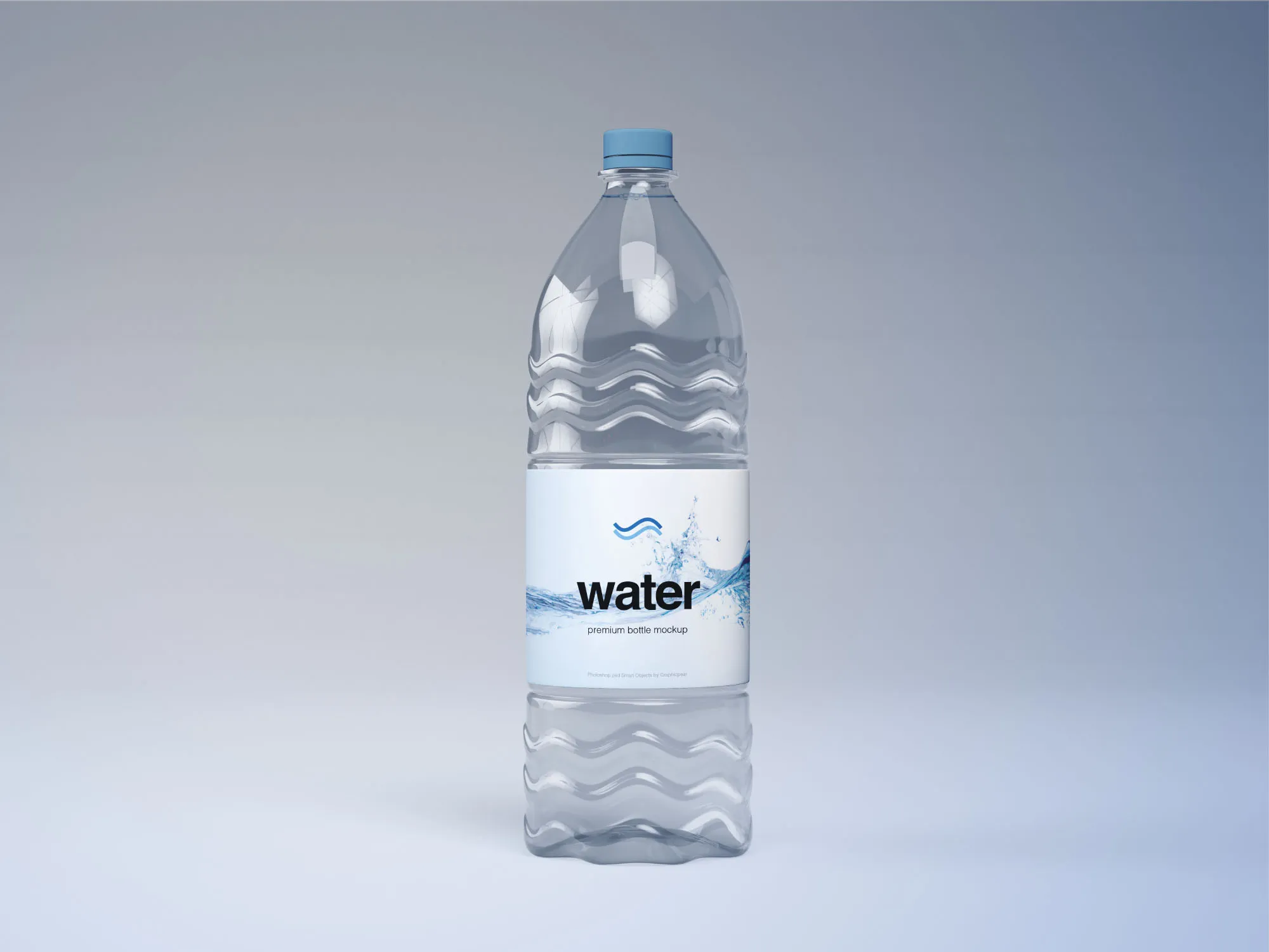 纯净水/矿泉水瓶外观设计图样机模板 Plastic Water Bottle Mockup