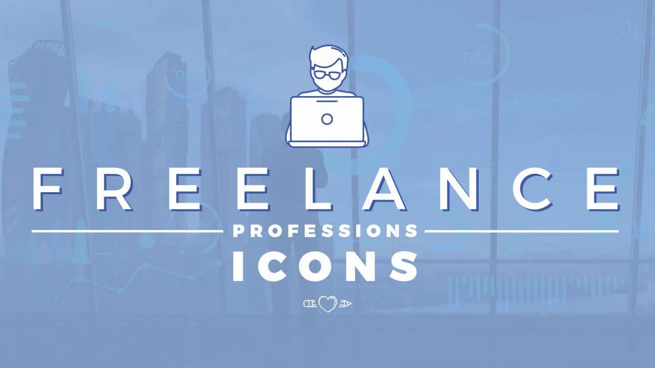 166个自由职业者图标像素设计精选AE模板