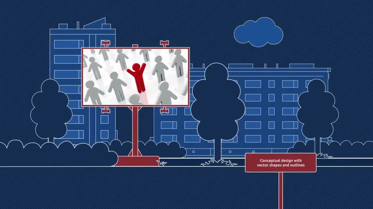 房地产广告牌像素设计精选AE模板