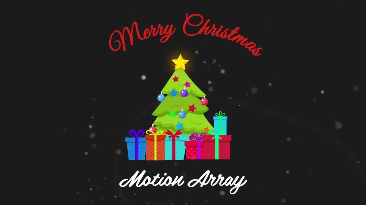 色彩鲜艳的3D旋转粒子诞树动画像素设计精选AE模板