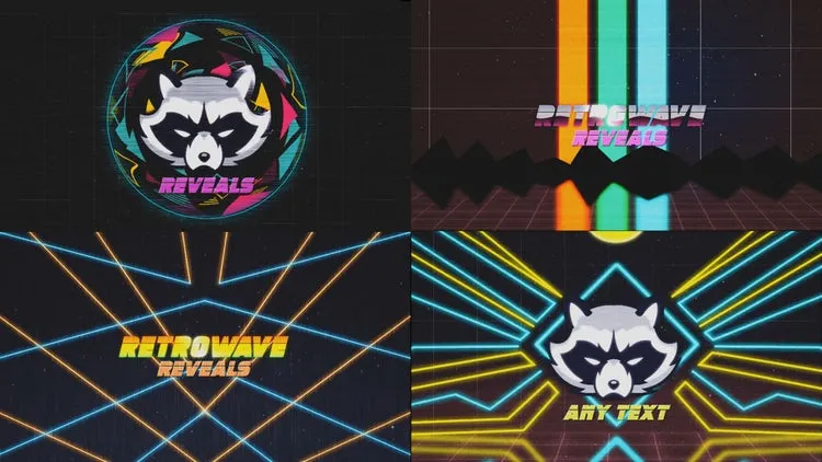 怀旧卡通元素片头像素设计精选AE模板