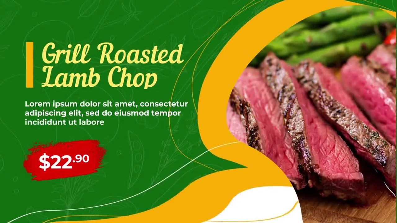 有趣现代清新的餐厅促销菜单像素设计精选AE模板