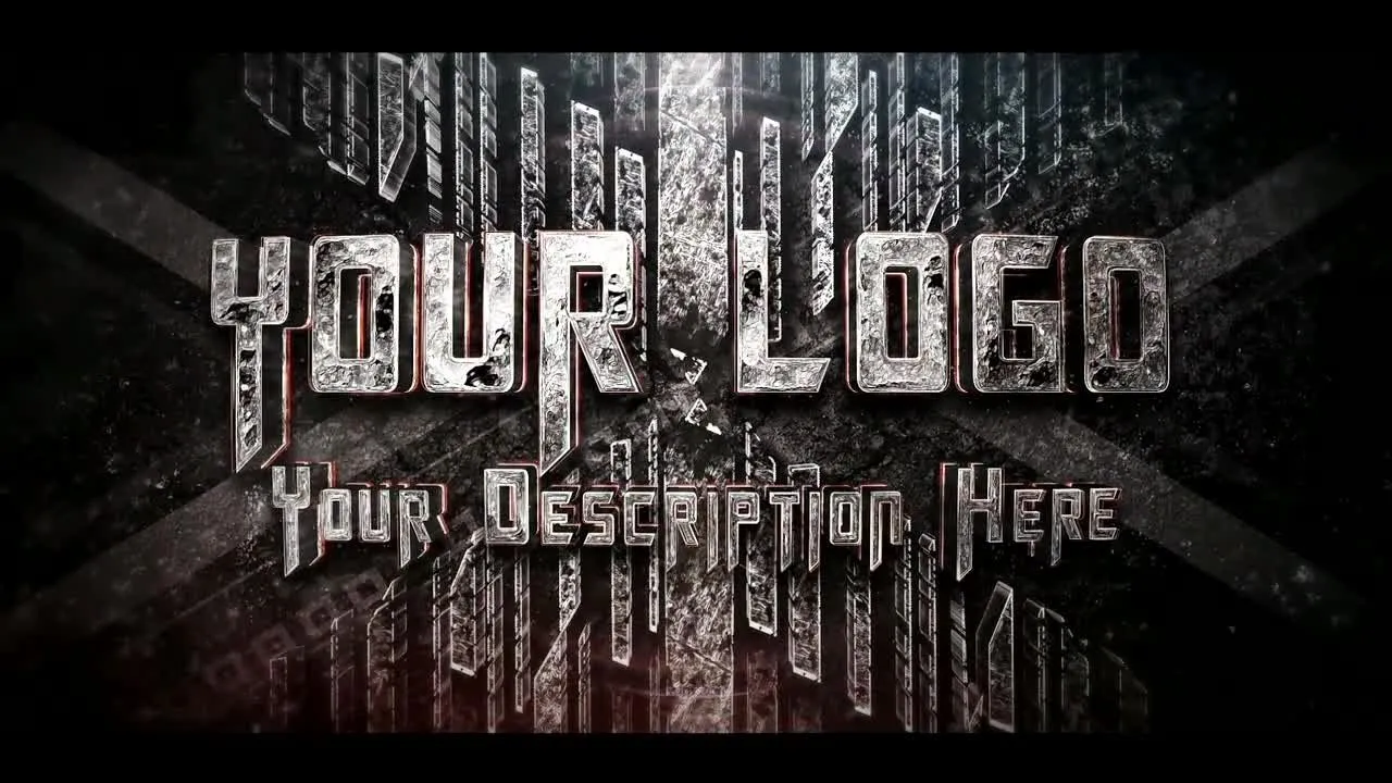 黑暗风格电影动画的史诗logo展示像素设计精选AE模板