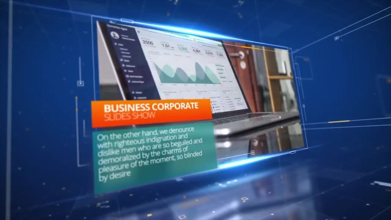 超现代的数字业务合作像素设计精选AE模板