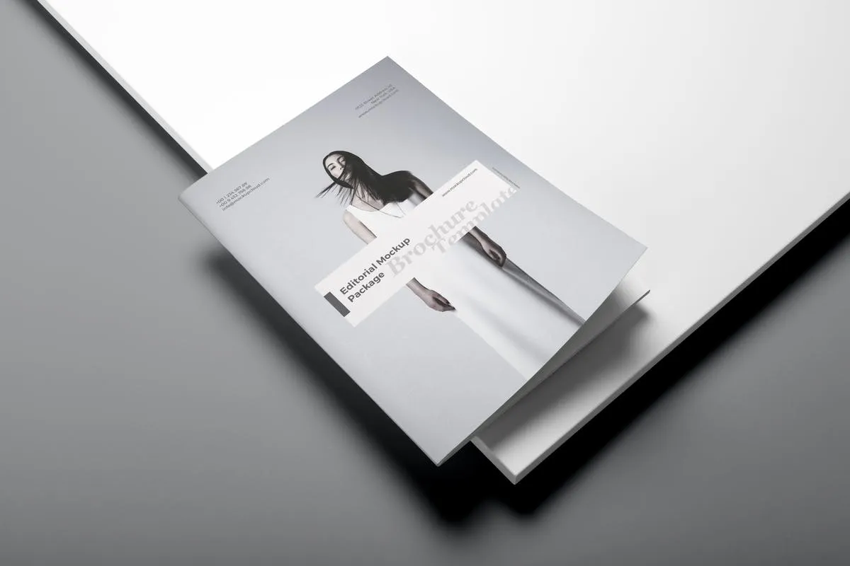 时尚人物杂志宣传册样机模板v3 Portrait Brochure Mockup Vol. 3