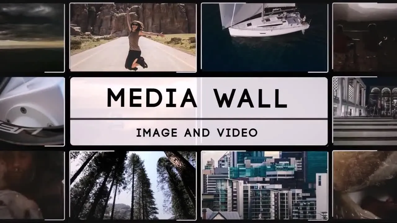 运动视频墙开场白像素设计精选AE模板