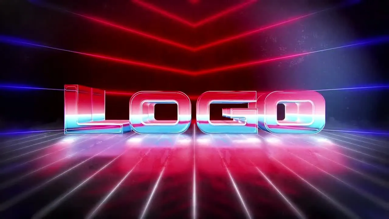 3D现代故障特效logo展示像素设计精选AE模板