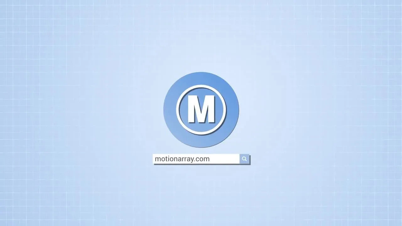 时尚的创意搜索引擎徽标动画像素设计精选AE模板