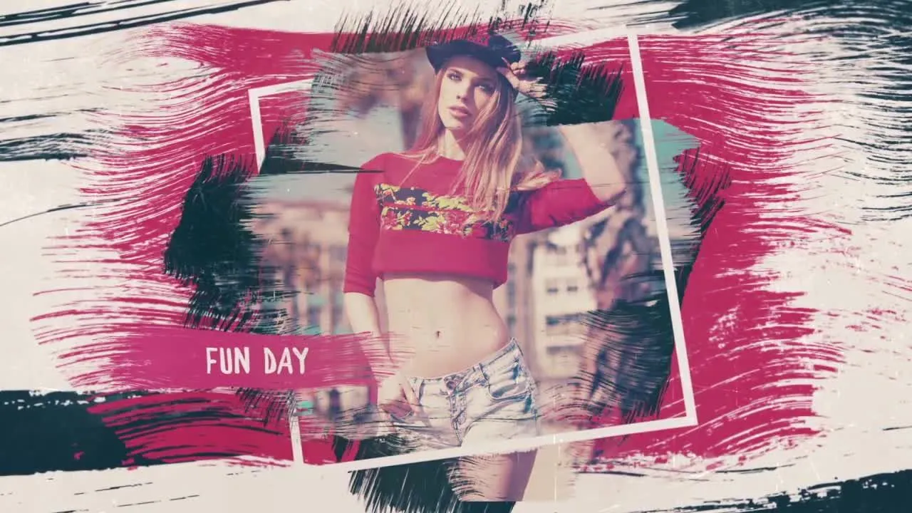 明亮地彩色画笔描边效果像素设计精选AE模板