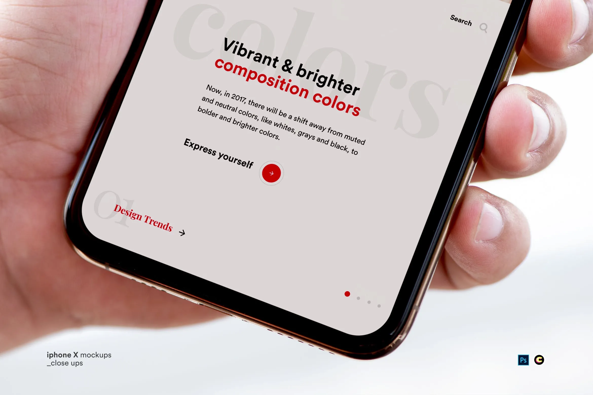 iPhone手机APP界面设计局部展示像素设计精选样机 iPhone App Mockups