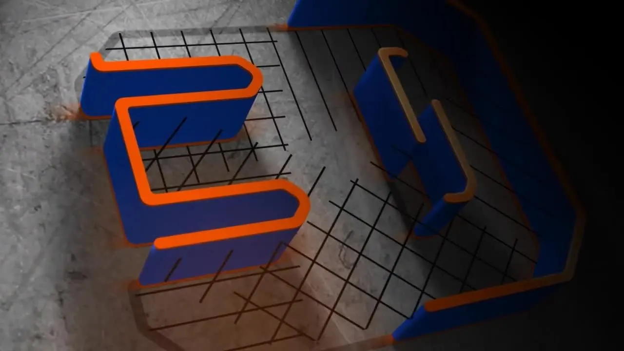 丰富多彩的动态动画粗体笔触3D徽标显示像素设计精选AE模板