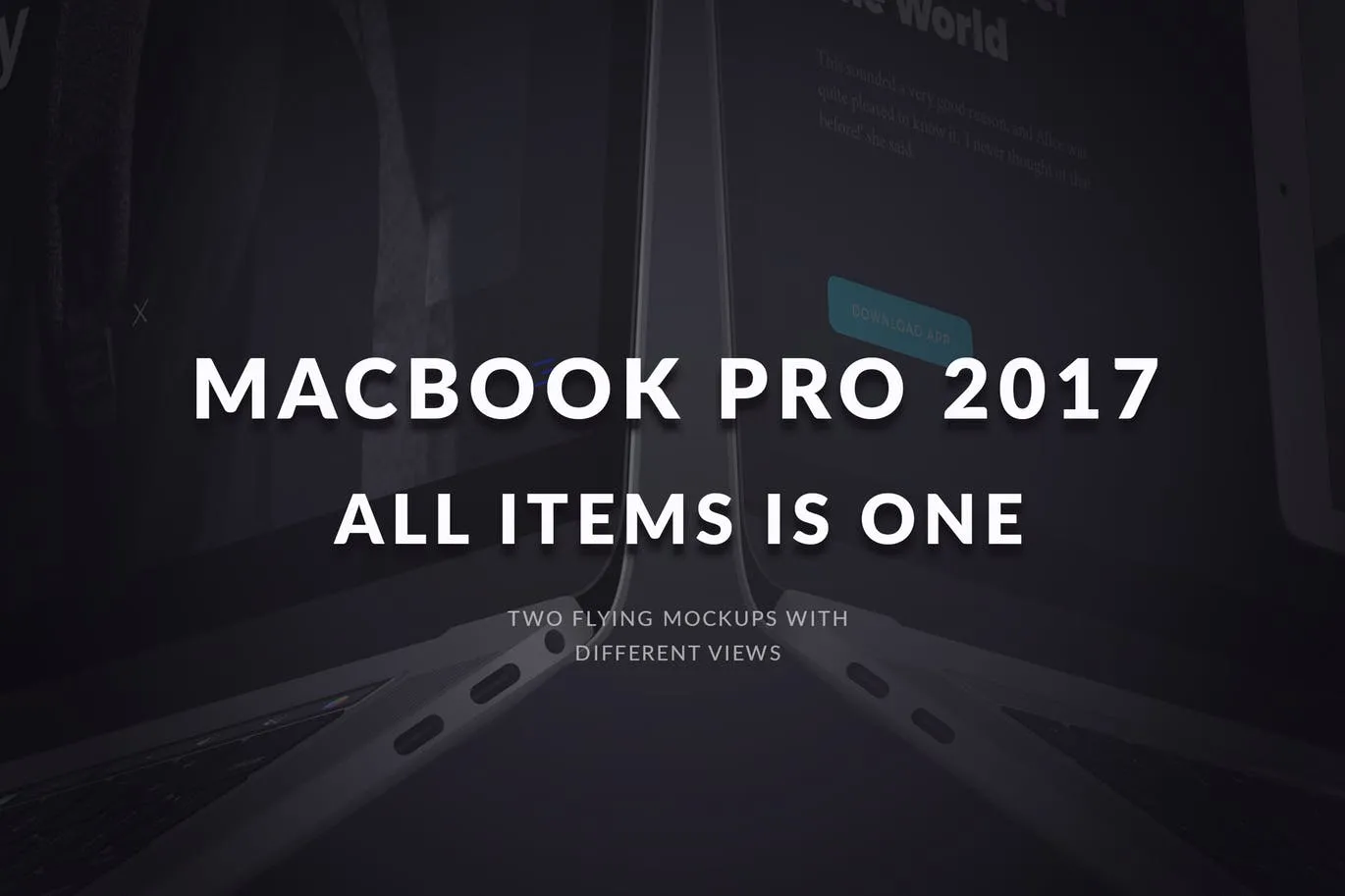 高品质的高端MacBook Pro 2017样机展示模型mockups
