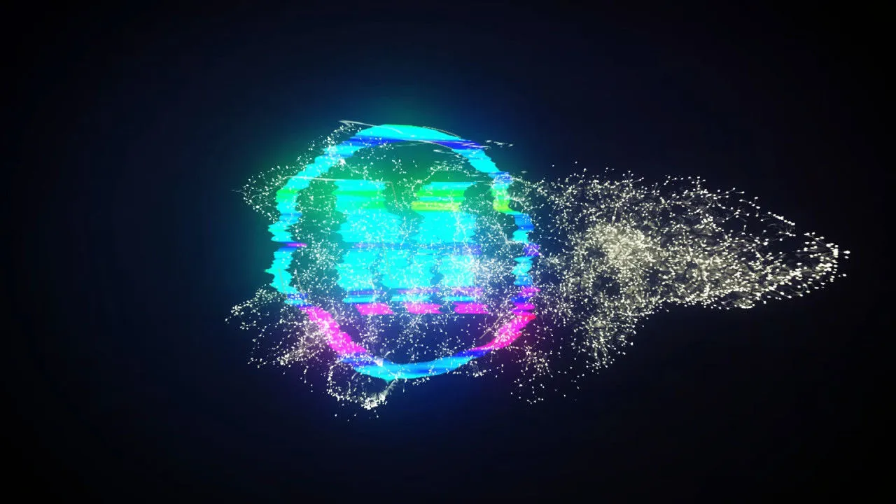 快速Glitch徽标超现代像素设计精选AE模板