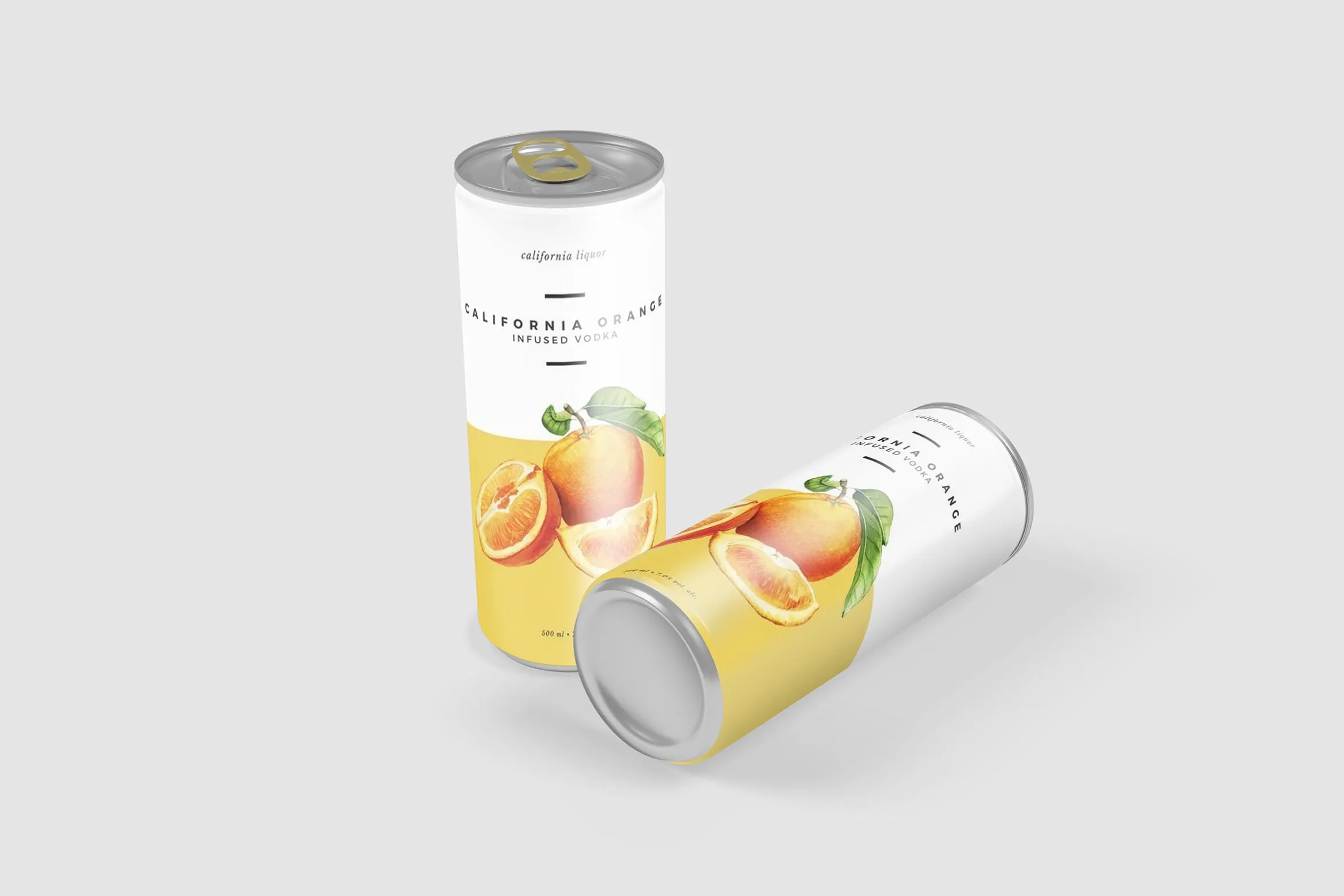 软饮料罐头产品外观设计像素设计精选 Softdrink Can Product Mockup