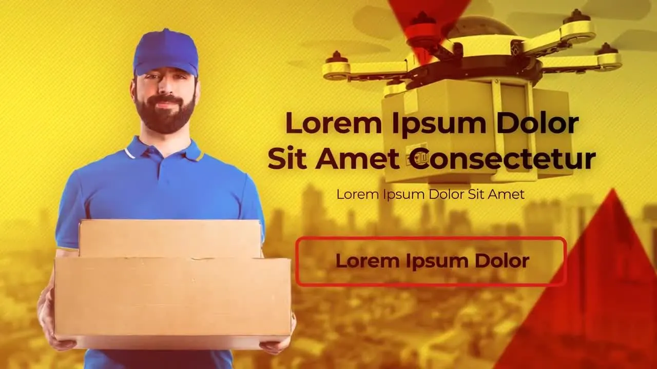 后勤演示交付服务像素设计精选AE模板Delivery