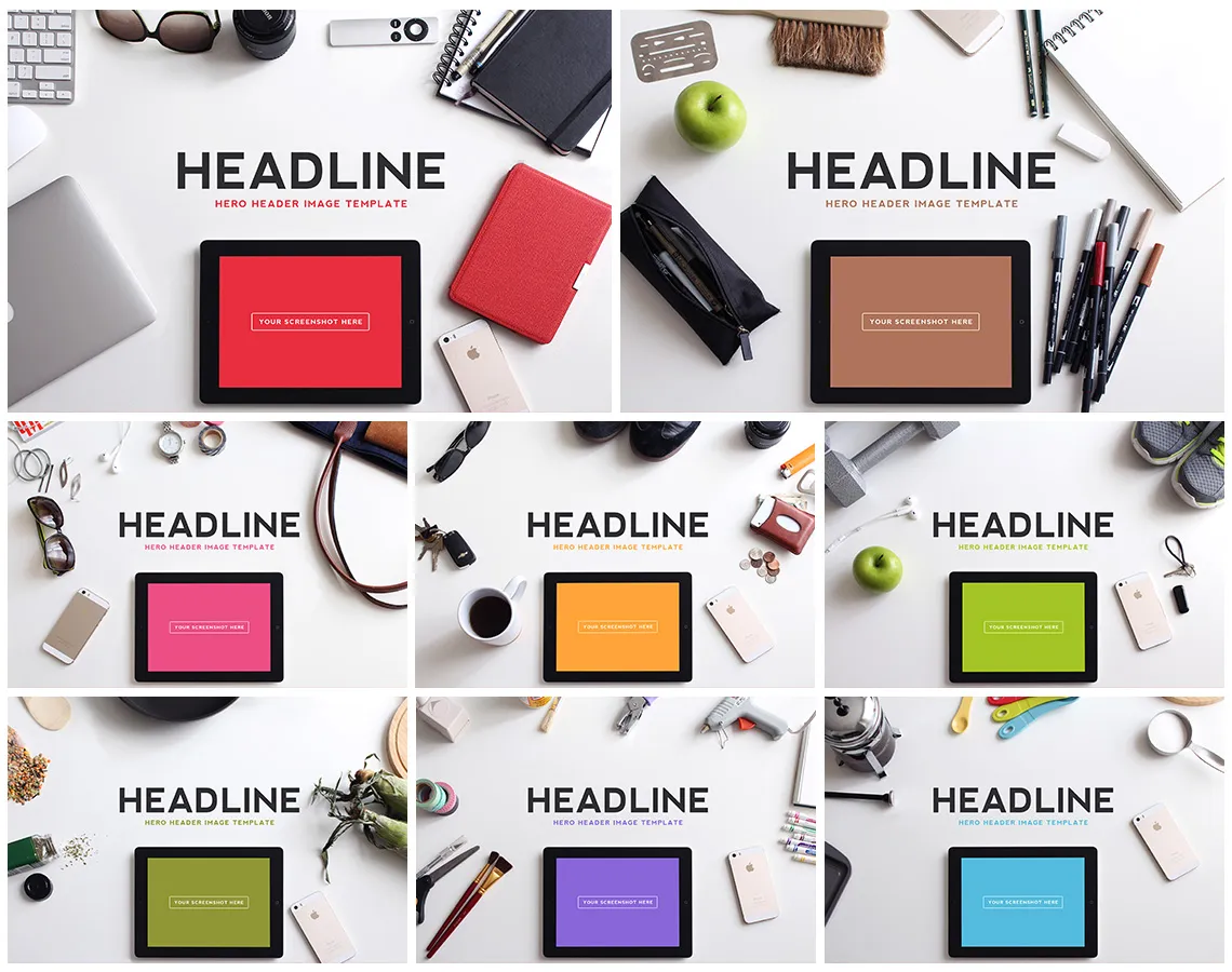 样机素材包 Mockup-Anything Bundle（场景, APP#038; 印刷设计）