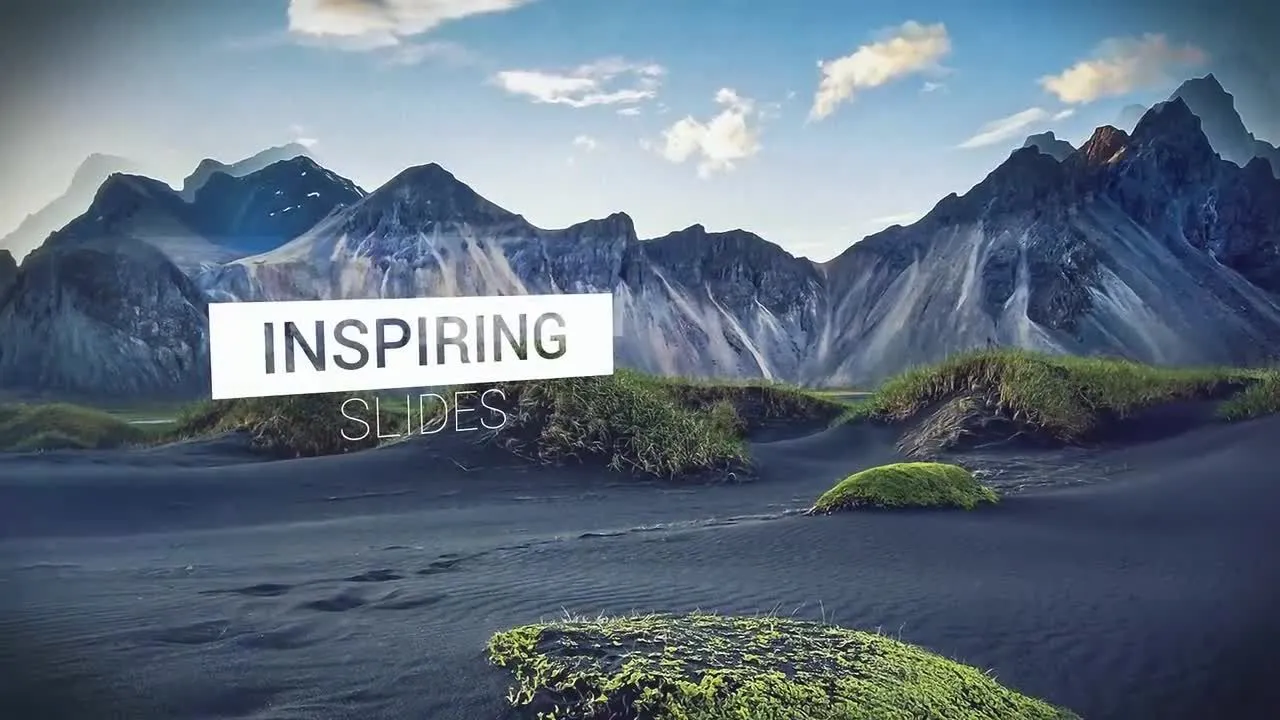 鼓舞人心的视差幻灯片像素设计精选AE模板