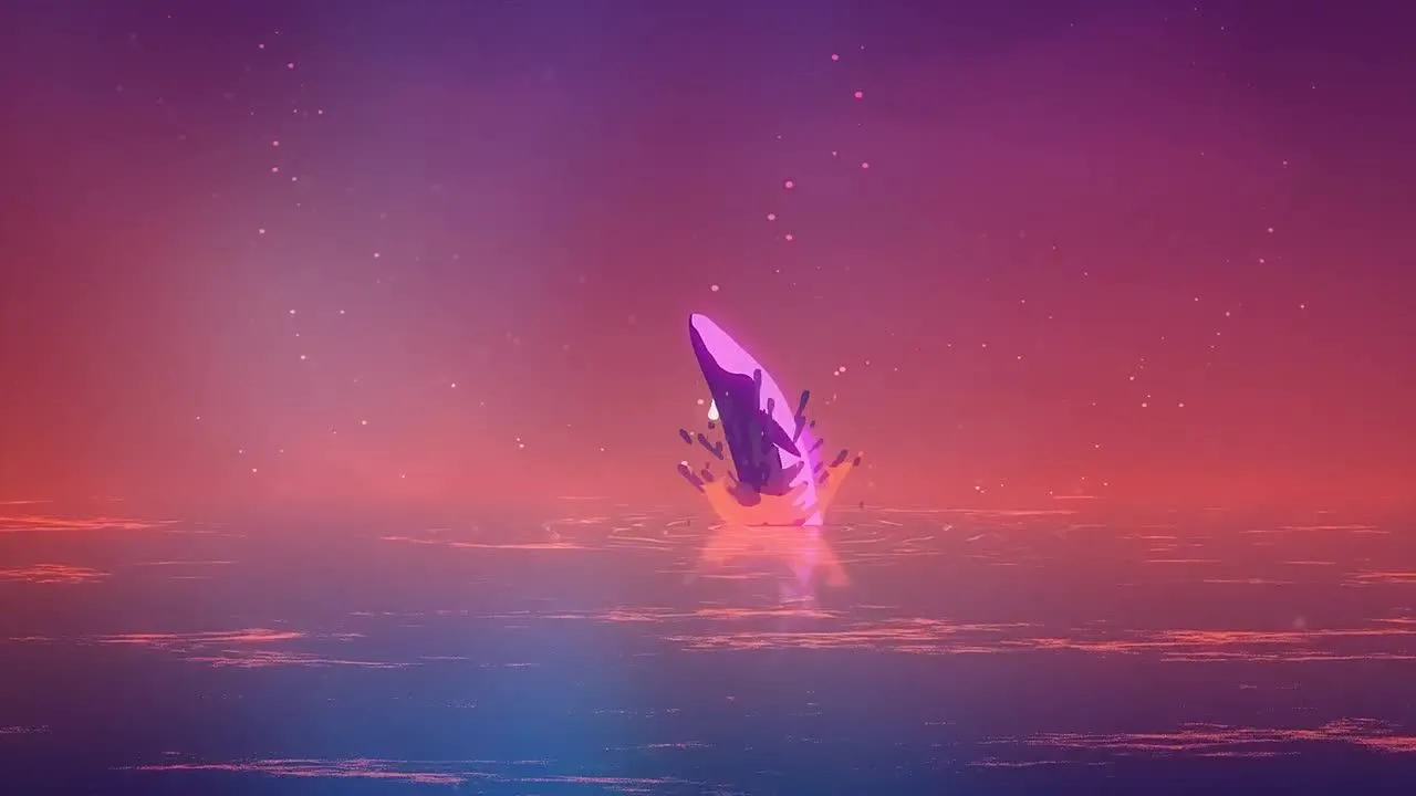 动态动画 鲸鱼跳跃logo特效像素设计精选AE模板