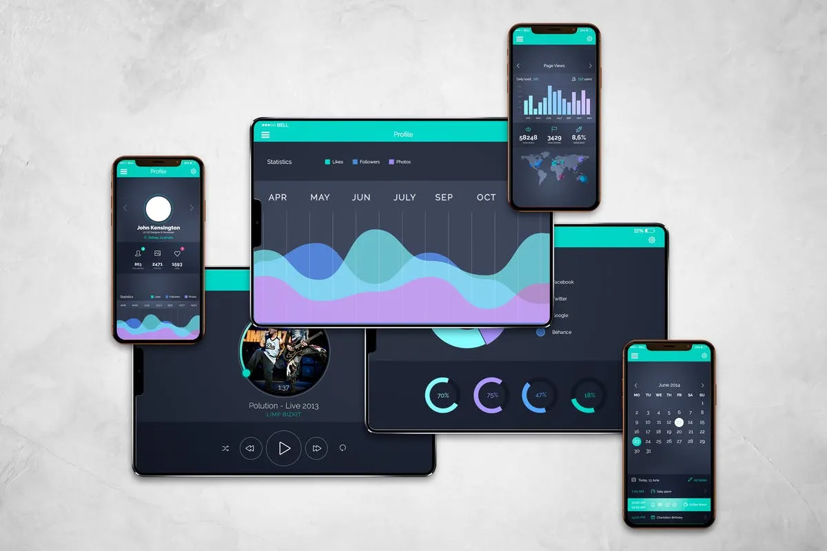 iPhoneamp; iPad X 多角度演示样机模板合集v2 iPhoneamp; iPad X Mockup V.2