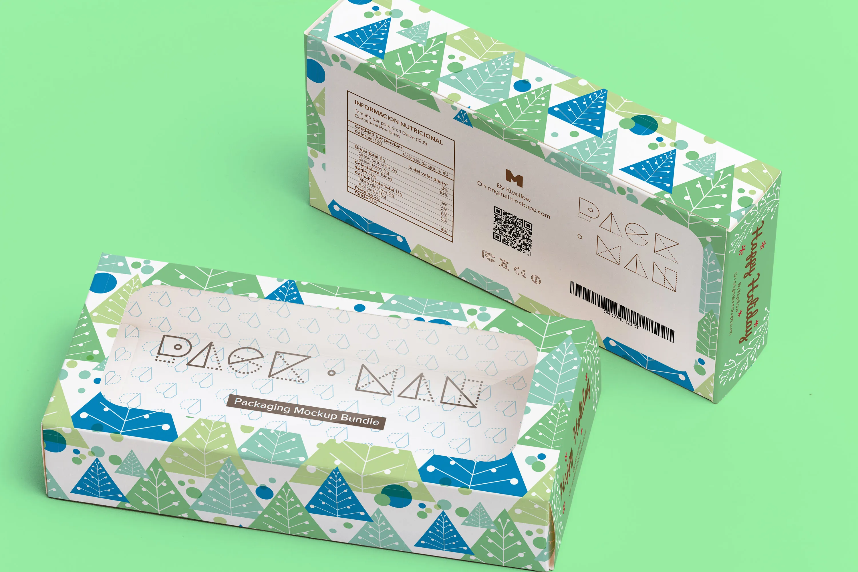 甜品包装盒外观设计样机模板09 Sweet Box Mockup 09