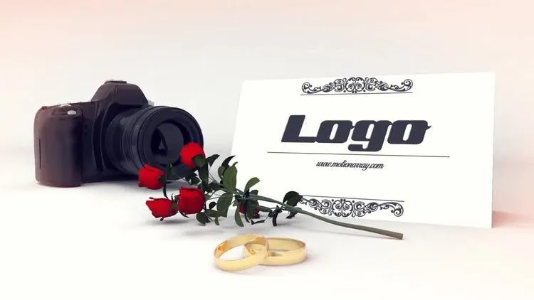 优雅精美的婚礼照片徽标像素设计精选AE模板