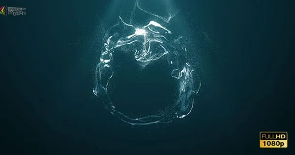 水珠飞溅特效Logo演示像素设计精选AE模板 Water Logo