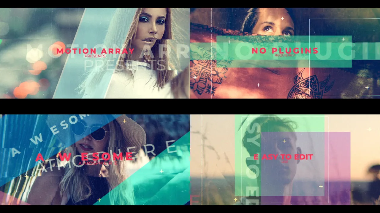 现代电影幻灯片像素设计精选AE模板