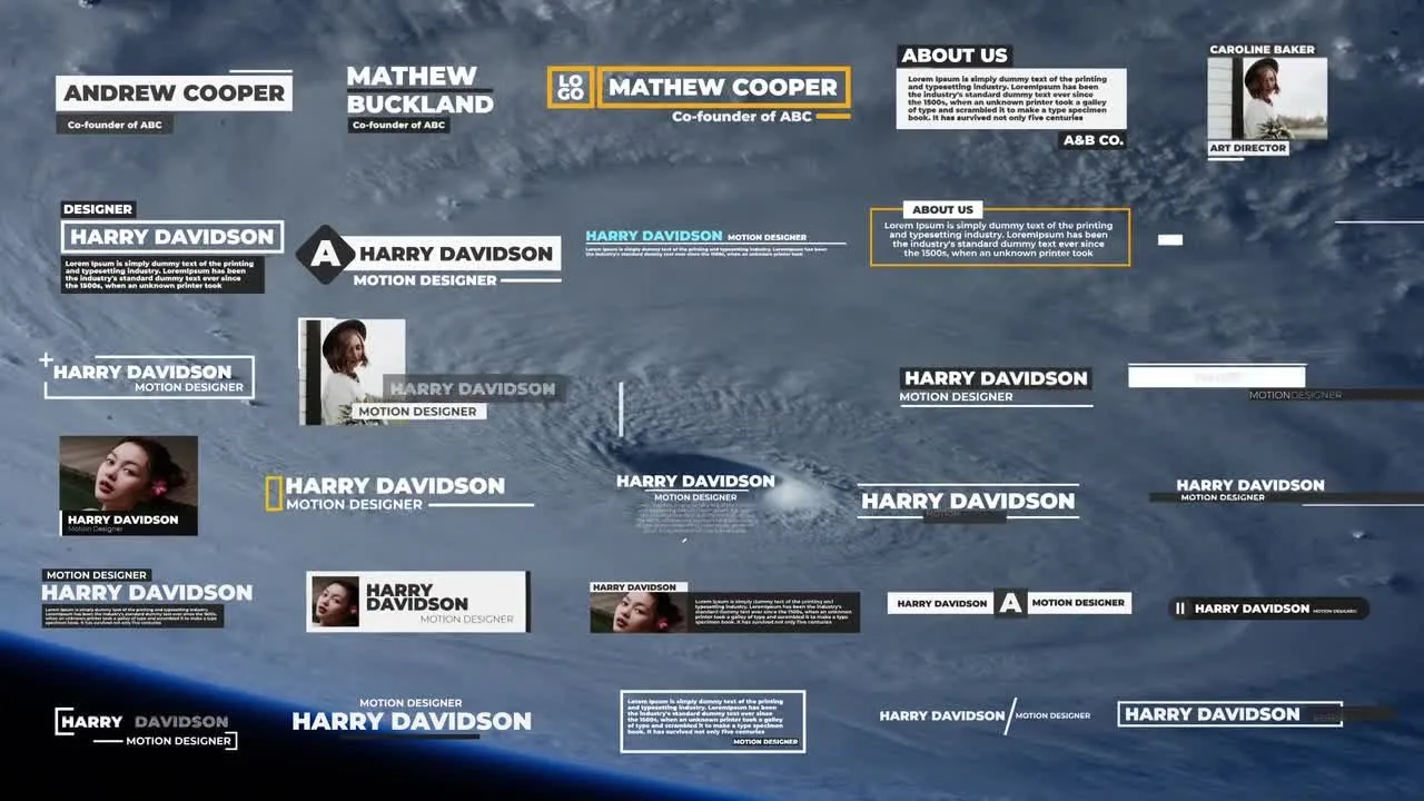 4k迷你线条图形文字标题动画像素设计精选AE模板